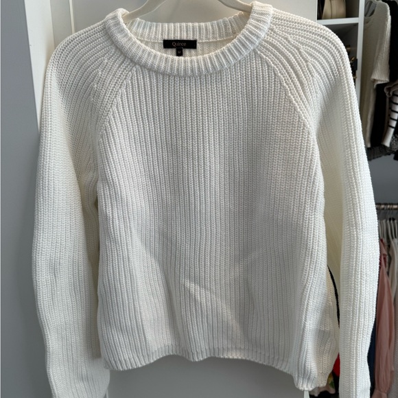 Quince Sweaters - Quince Women's White Fisherman Sweater